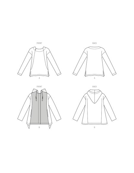 Patron Vogue 2067 - Haut et veste en maille pour femme
