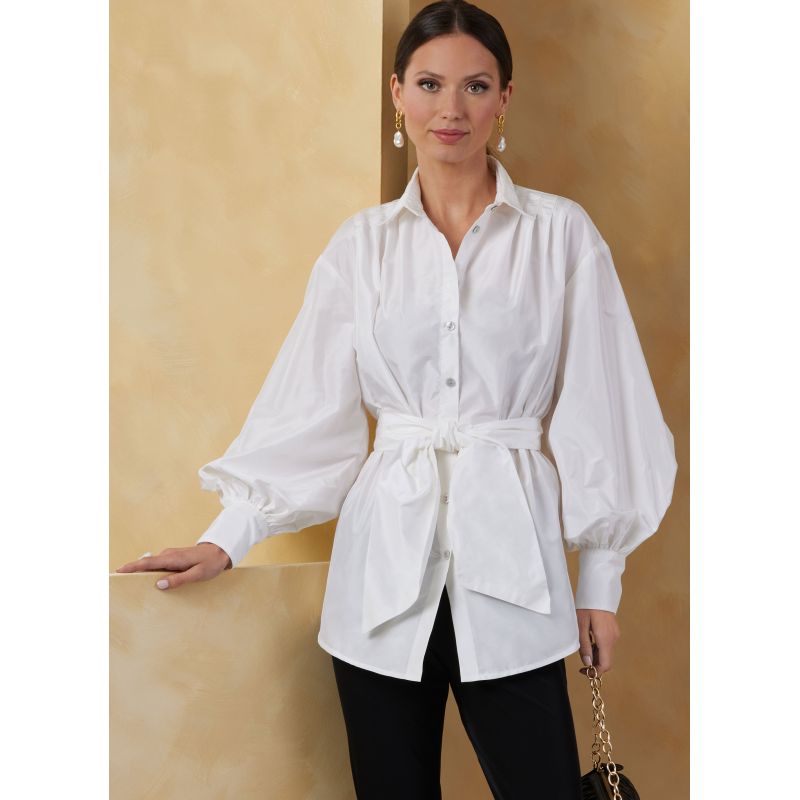 Patron Vogue 2068 Y5 (46-54) - Hauts pour femme avec ceinture