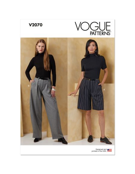 Patron Vogue 2070 Y5 (46-54) - Shorts et pantalons pour femme