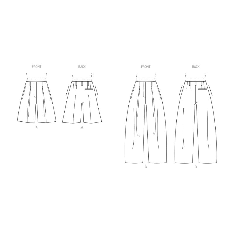 Patron Vogue 2070 Y5 (46-54) - Shorts et pantalons pour femme