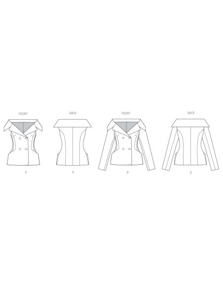 Patron Vogue 2073 B5 (36-44) - Veste pour femme avec variations de manches