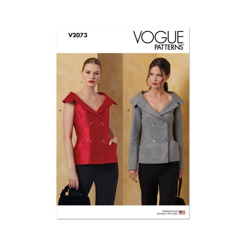 Patron Vogue 2073 Y5 (46-54) - Veste pour femme avec variations de manches
