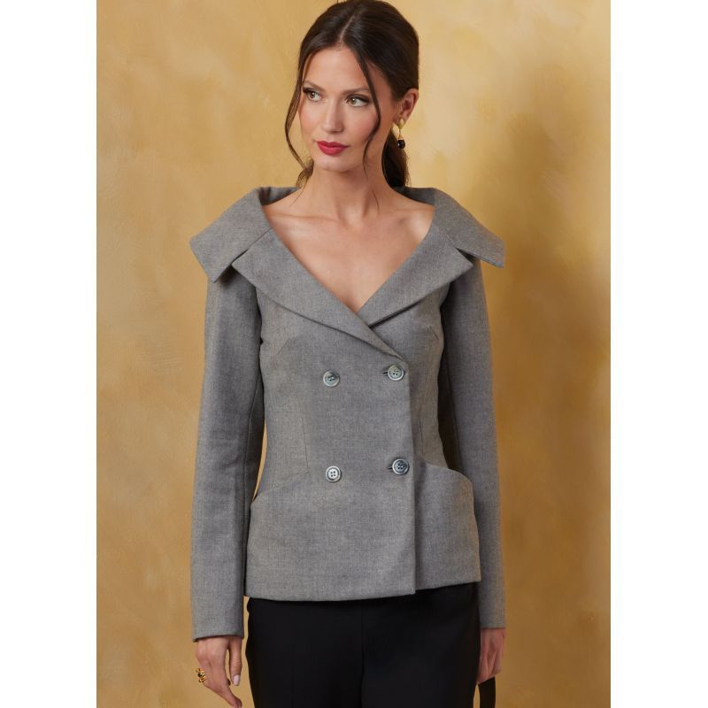 Patron Vogue 2073 Y5 (46-54) - Veste pour femme avec variations de manches
