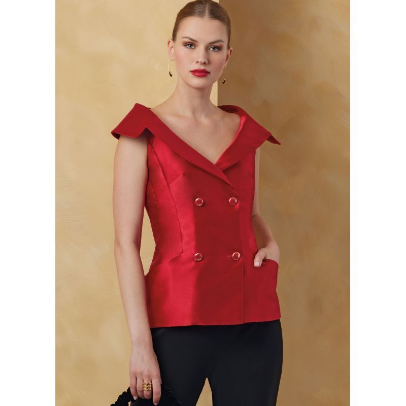 Patron Vogue 2073 Y5 (46-54) - Veste pour femme avec variations de manches