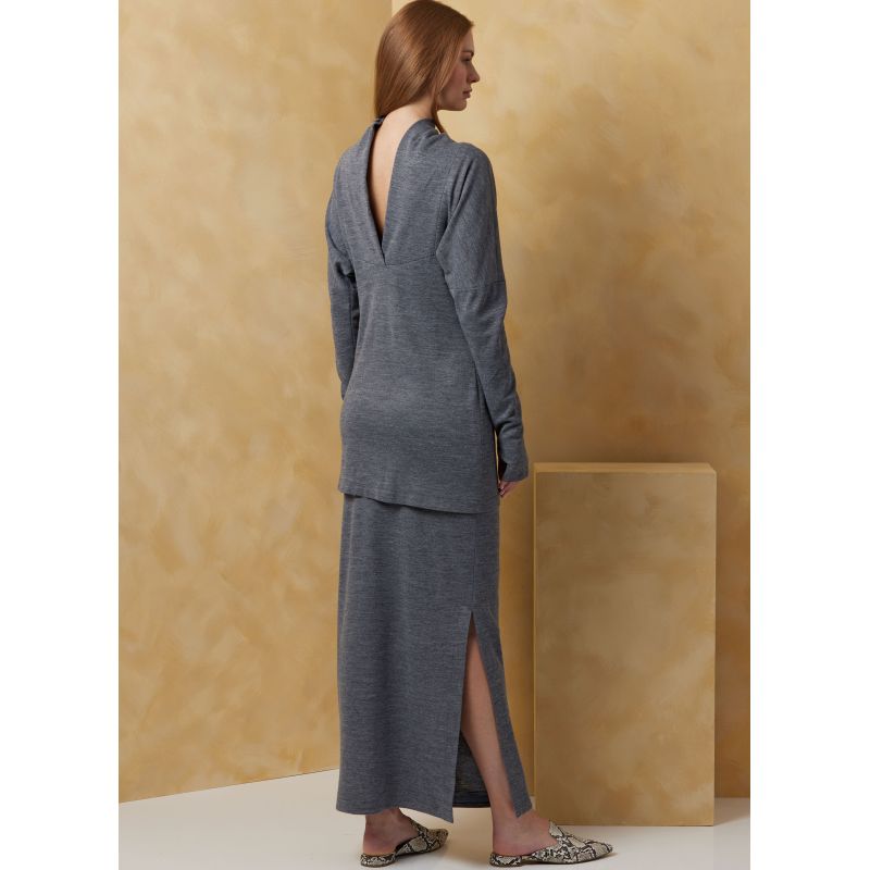 Patron Vogue 2076 B5 (36-44) - Robe et haut en maille pour femme