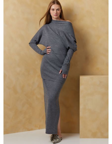 Patron Vogue 2076 B5 (36-44) - Robe et haut en maille pour femme