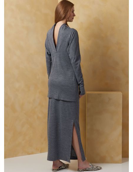 Patron Vogue 2076 Y5 (46-54) - Robe et haut en maille pour femme