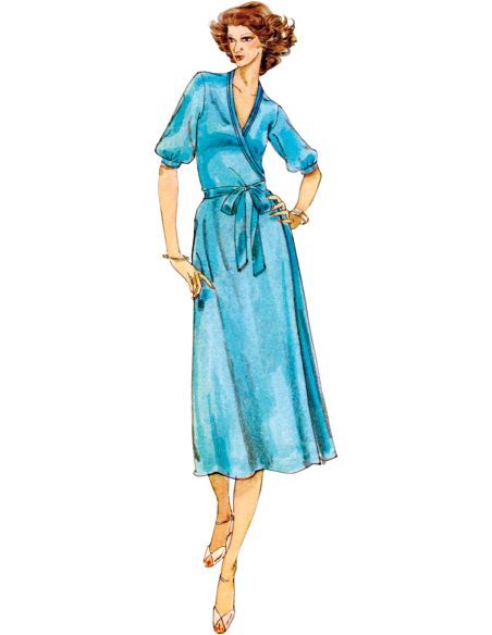 Patron Vogue Y5 (46-54) - Robe portefeuille par Diane von Furstenberg
