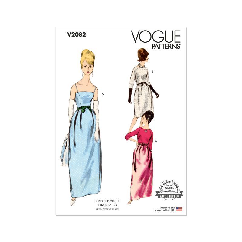 Patron Vogue 2082 Y5 (46-54) - Robe et boléro pour femme