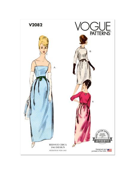 Patron Vogue 2082 Y5 (46-54) - Robe et boléro pour femme