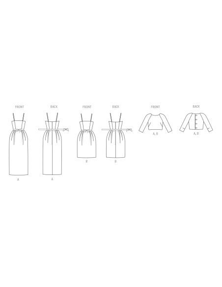 Patron Vogue 2082 Y5 (46-54) - Robe et boléro pour femme