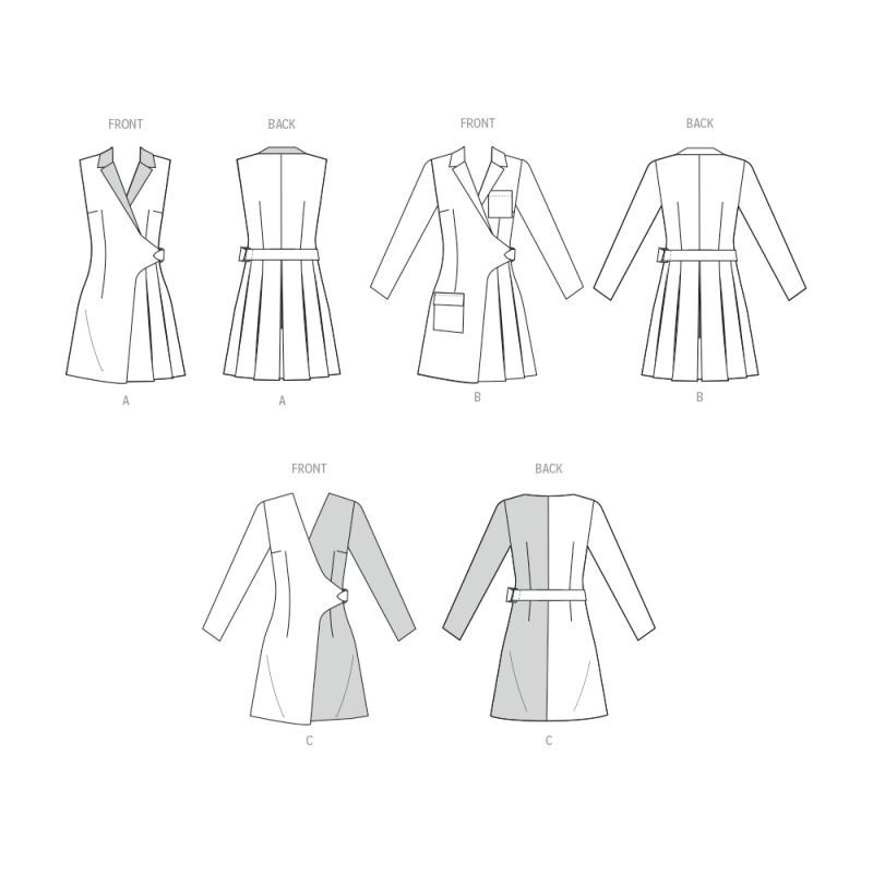 Patron McCall's 8528.Y5 - Robe blazer élégante