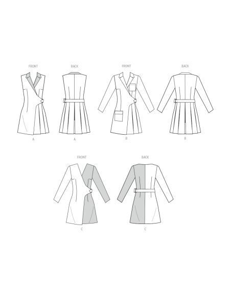 Patron McCall's 8528.Y5 - Robe blazer élégante