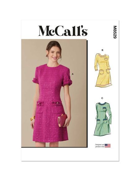 Patron McCall's 8529.R5 - Robe fourreau avec variations de manches