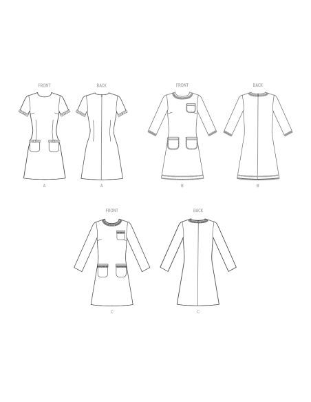 Patron McCall's 8529.R5 - Robe fourreau avec variations de manches