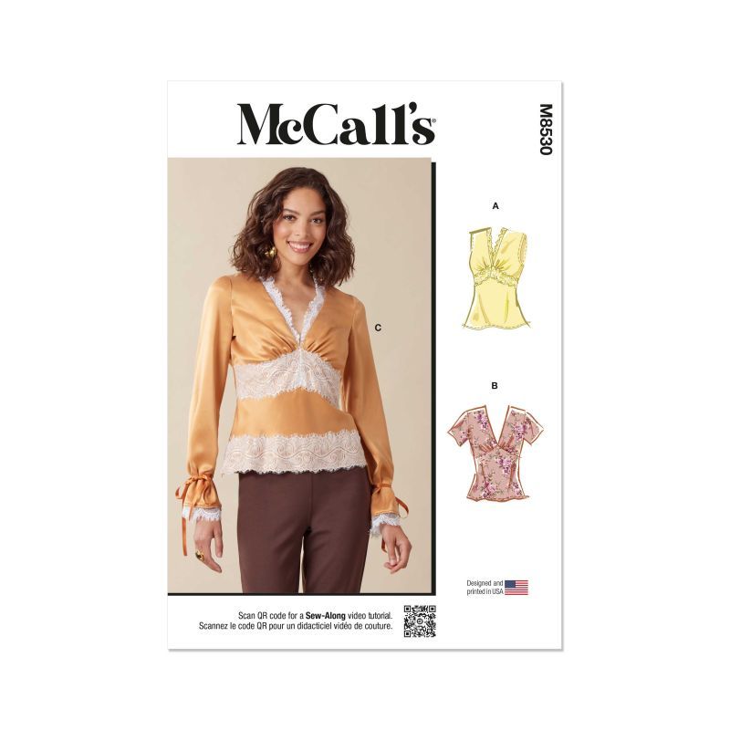 Patron McCall's 8530.Y5 - Haut féminin avec variations de manches