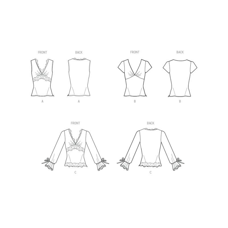 Patron McCall's 8530.Y5 - Haut féminin avec variations de manches