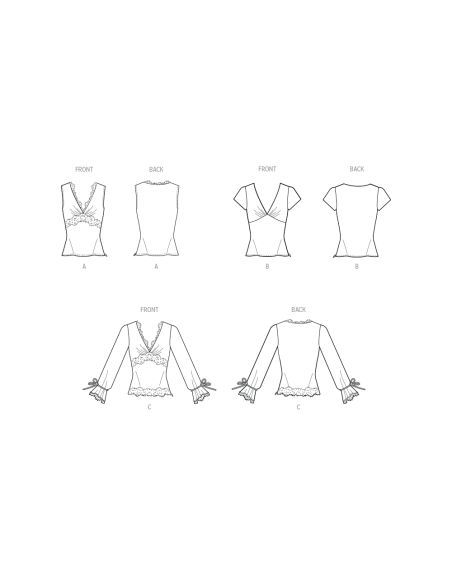 Patron McCall's 8530.Y5 - Haut féminin avec variations de manches