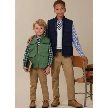 Patron McCall's 8537.K5 - Gilets, haut et chemise pour enfants et garçons 2
