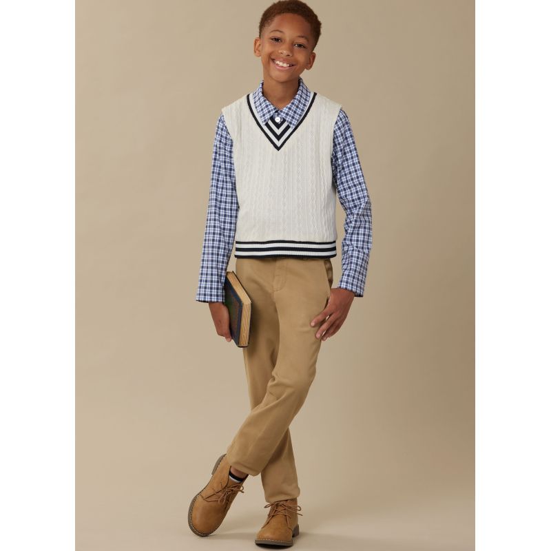 Patron McCall's 8537.K5 - Gilets, haut et chemise pour enfants et garçons
