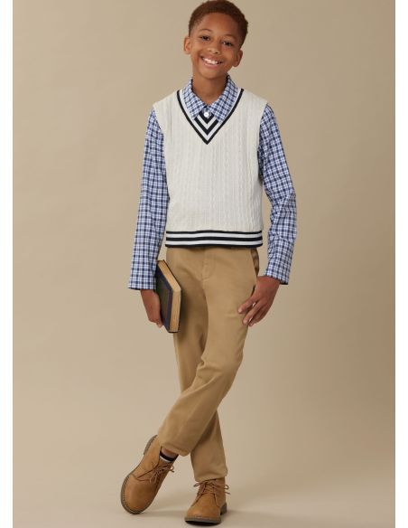 Patron McCall's 8537.K5 - Gilets, haut et chemise pour enfants et garçons