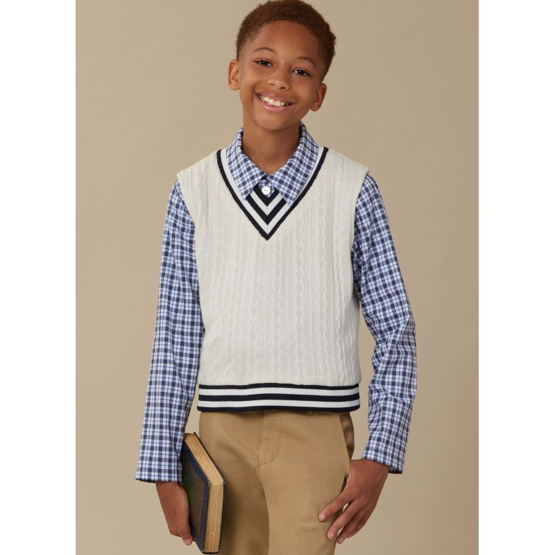 Patron McCall's 8537.K5 - Gilets, haut et chemise pour enfants et garçons