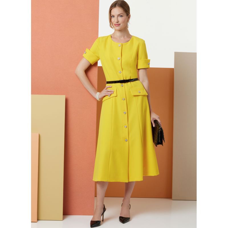 Patron Butterick 7005/E5 (42-50) - Robe ajustée et évasée