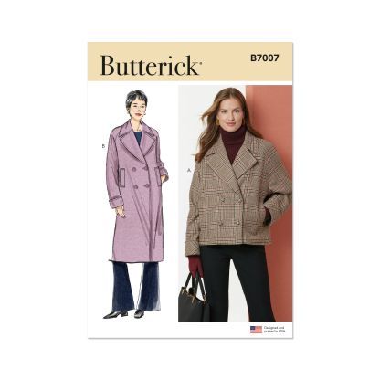 Patron Butterick 7007/R5 (42-50) - Veste et manteau doublés à coupe ample