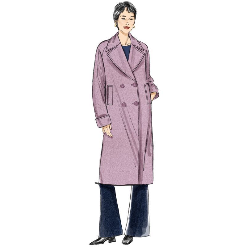 Patron Butterick 7007/R5 (42-50) - Veste et manteau doublés à coupe ample