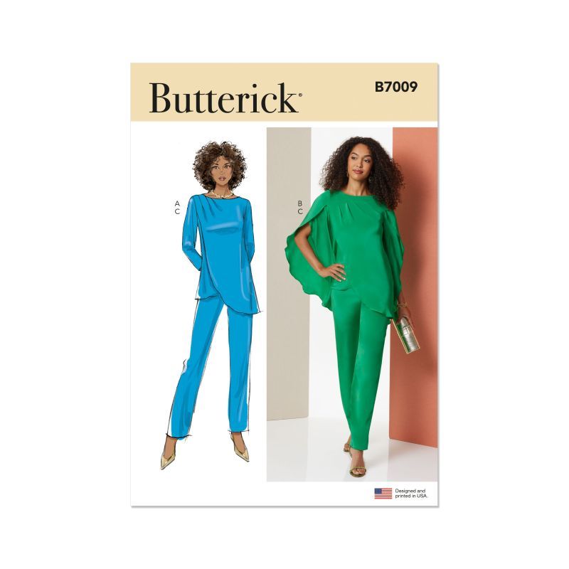 Patron Butterick 7009/Y5 (46-54) - Tunique asymétrique et pantalon fuselé