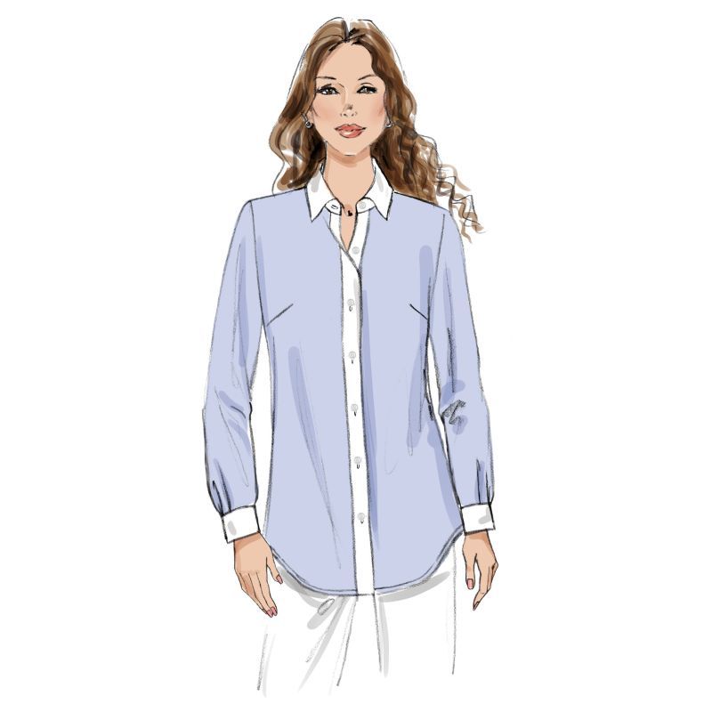 Patron Butterick 7010/R5 (42-50) - Chemisier semi-ajusté