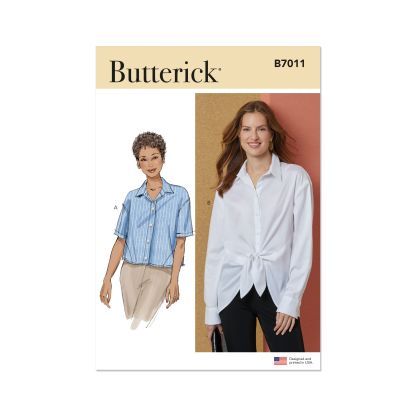 Patron Butterick 7011/U5 (44-52) - Chemisier boutonné avec variations de manches