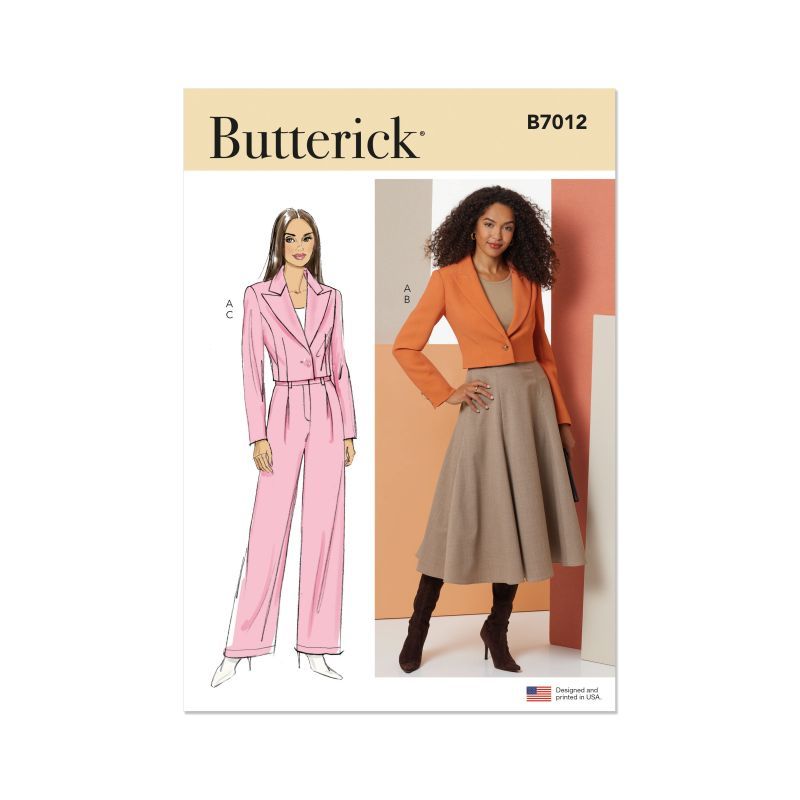 Patron Butterick 7012/Y5 (46-54) - Veste, jupe et pantalon