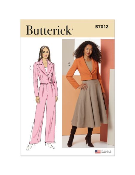 Patron Butterick 7012/Y5 (46-54) - Veste, jupe et pantalon