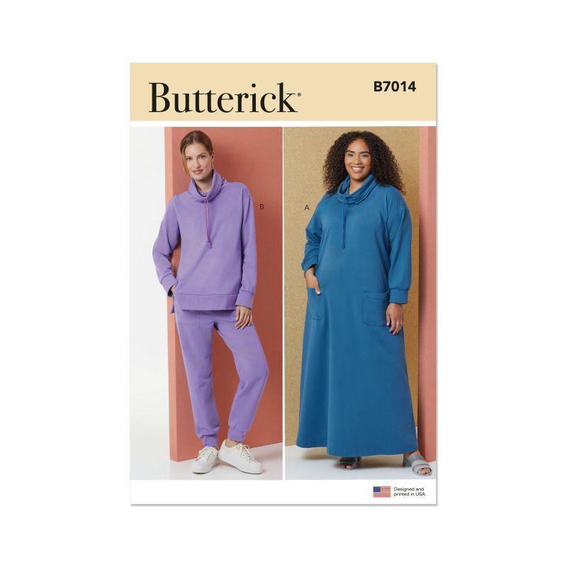 Patron Butterick 7014/BB (48-68) - Robe, haut et pantalon de détente
