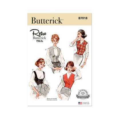 Patron Butterick 7018/R5 (42-50) - Gilet vintage des années 1960