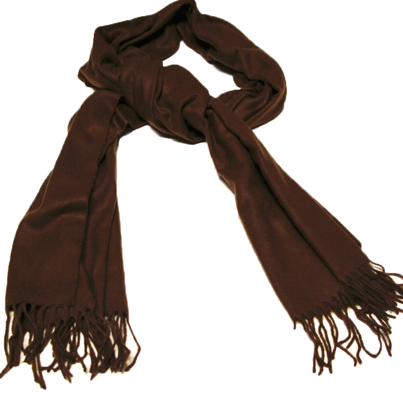 Étole toucher cachemire - Marron