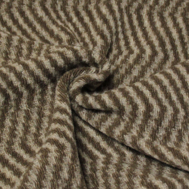 Laine bouillie - Chevron marron & beige