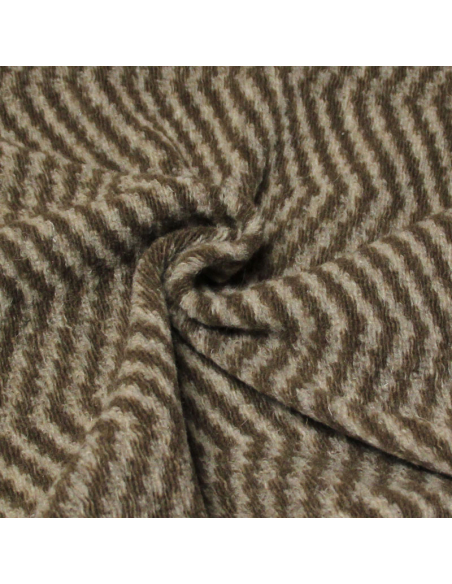 Laine bouillie - Chevron marron & beige
