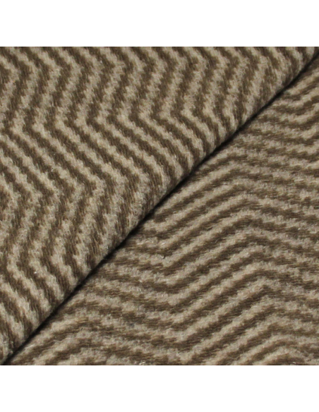 Laine bouillie - Chevron marron & beige