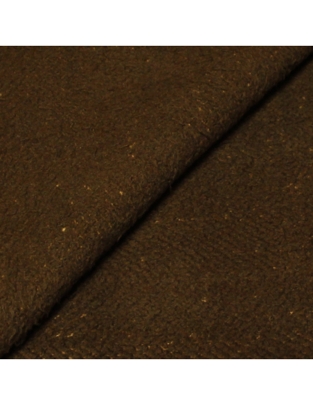 Tissu manteau de laine triple épaisseur - Marron (Coupon de 4 mètres)
