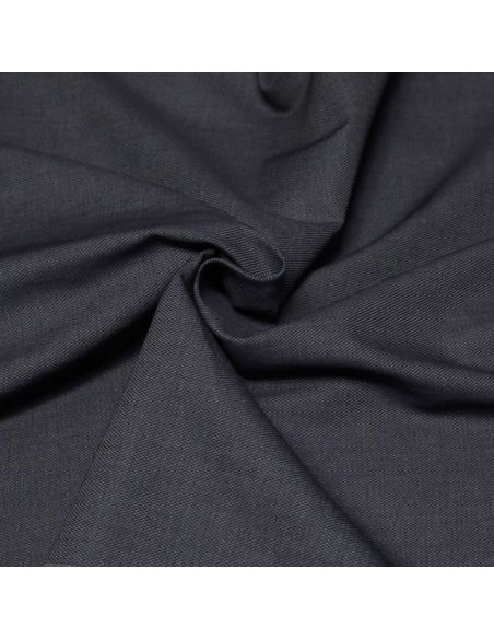 Chambray piqué 100% coton - Bleu foncé