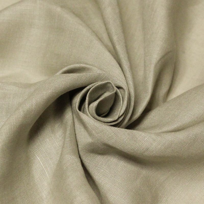 Étoffe 100 % lin - Beige grisé