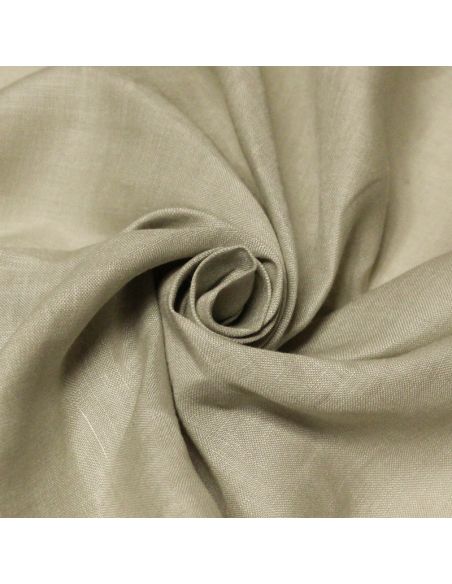 Étoffe 100 % lin - Beige grisé