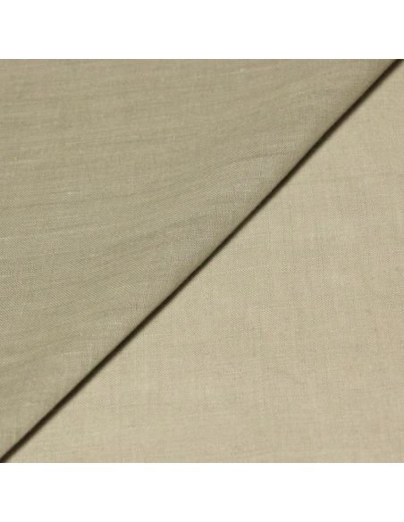 Étoffe 100 % lin - Beige grisé