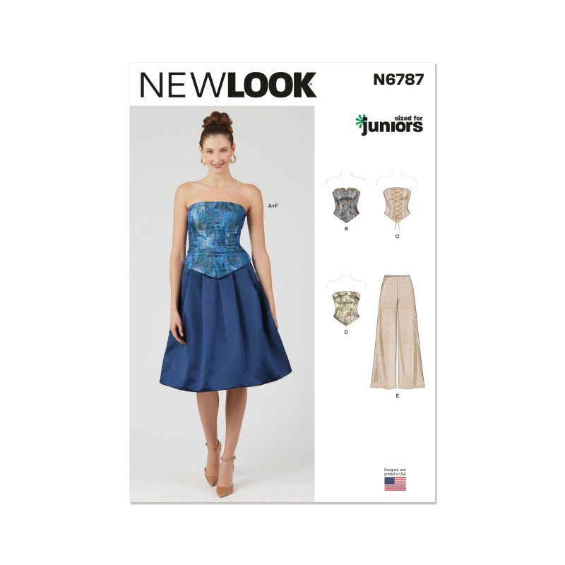 Patron New Look 6787 - Corset, pantalon et jupe