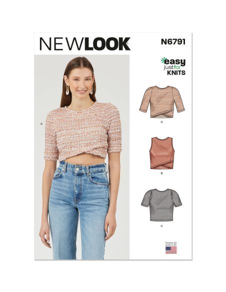 Patron New Look 6791 - Hauts en maille pour femme
