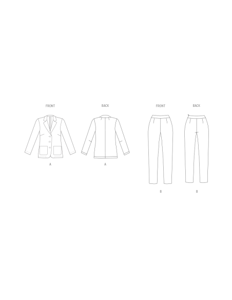 Patron New Look 6794 - Veste et pantalon