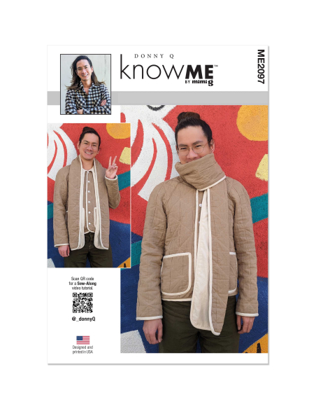 Patron KnowMe 2097.AA - Veste Homme avec Écharpe