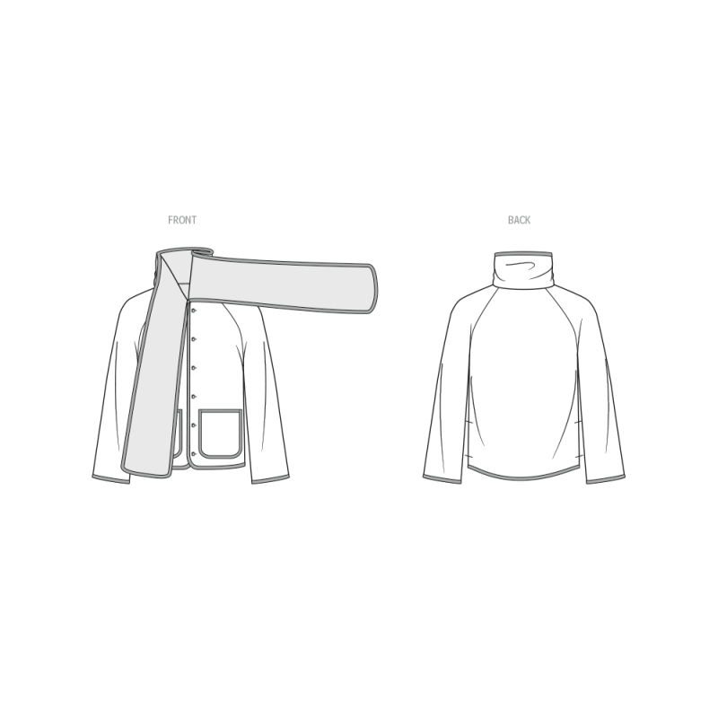 Patron KnowMe 2097.AA - Veste Homme avec Écharpe